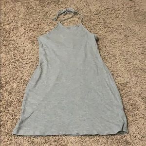 Ribbed halter dress